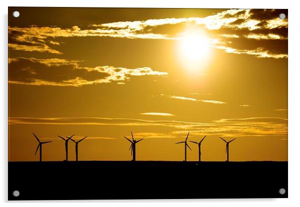 Turbine Sunset  Acrylic by David Brotherton