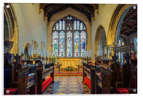 St James Church Interior, Norton, Sheffield  Acrylic by Darren Galpin