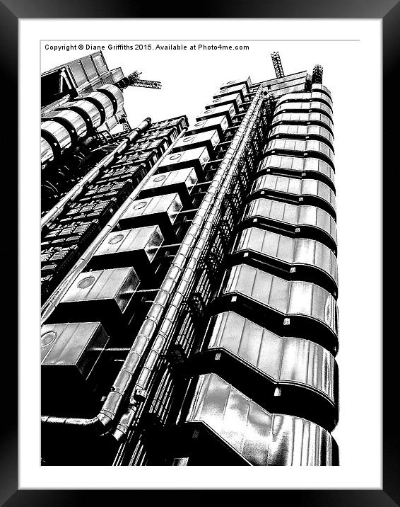  The Lloyd's building Framed Mounted Print by Diane Griffiths