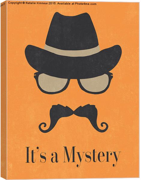 It's a Mystery - Fun Illustrated Poster Canvas Print by Natalie Kinnear