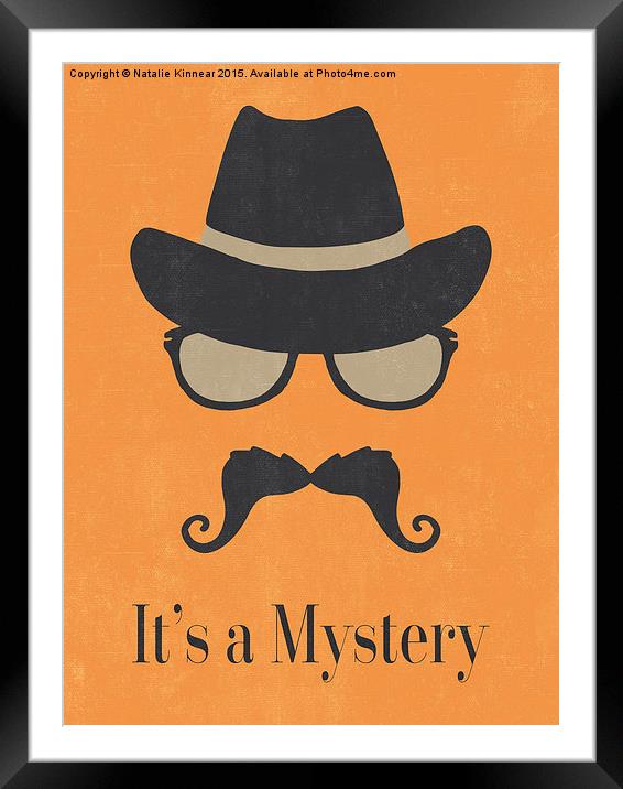 It's a Mystery - Fun Illustrated Poster Framed Mounted Print by Natalie Kinnear