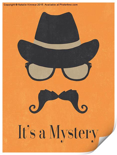 It's a Mystery - Fun Illustrated Poster Print by Natalie Kinnear