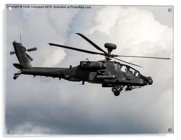  Apache in the clouds Acrylic by Keith Campbell