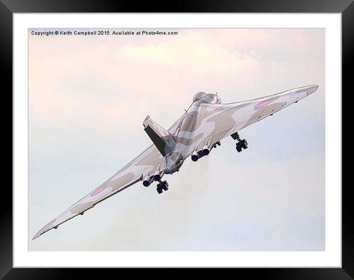  Vulcan XH558 launching Framed Mounted Print by Keith Campbell