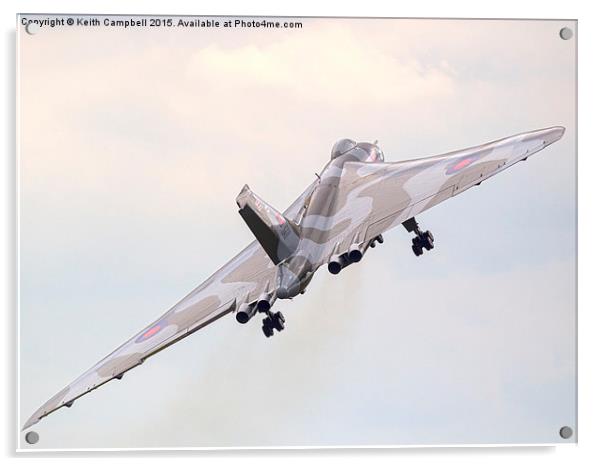  Vulcan XH558 launching Acrylic by Keith Campbell