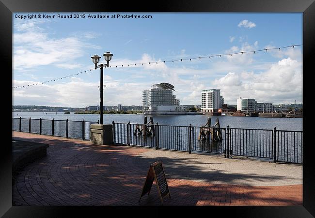  Scenic view of Cardiff Bay Framed Print by Kevin Round
