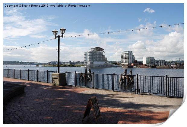  Scenic view of Cardiff Bay Print by Kevin Round