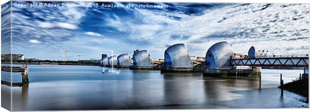 Thames Barrier Canvas Print by Adrian Brockwell