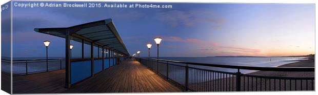 Boscombe Pier at dusk Canvas Print by Adrian Brockwell