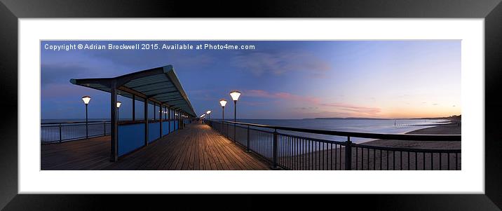 Boscombe Pier at dusk Framed Mounted Print by Adrian Brockwell