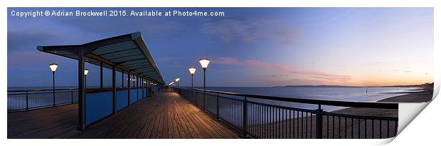 Boscombe Pier at dusk Print by Adrian Brockwell
