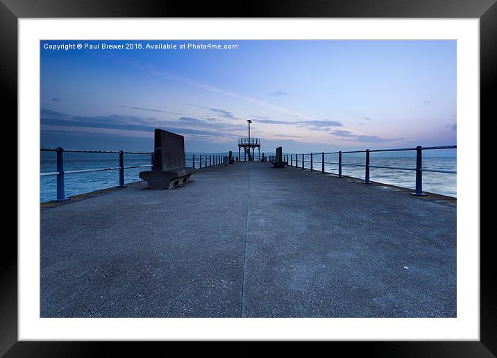  Weymouth Stone Pier at Sunrise Framed Mounted Print by Paul Brewer