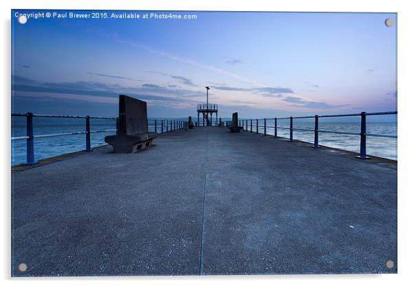  Weymouth Stone Pier at Sunrise Acrylic by Paul Brewer