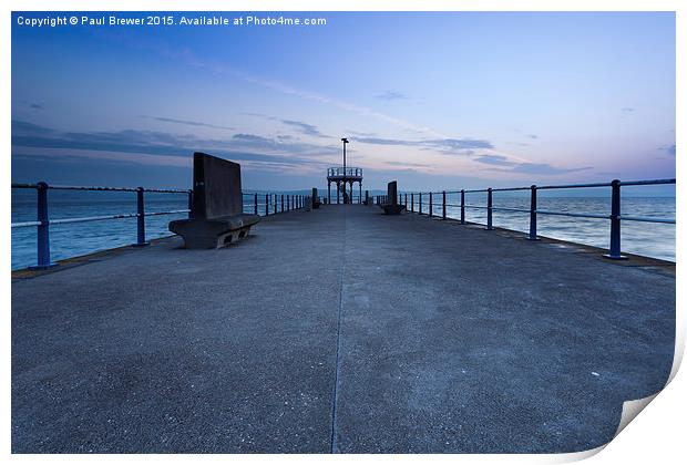  Weymouth Stone Pier at Sunrise Print by Paul Brewer