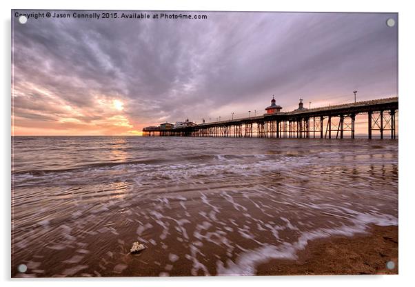 Blackpool sunset Acrylic by Jason Connolly