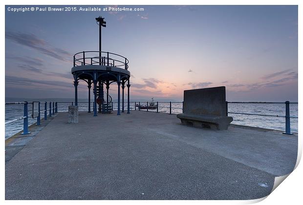  Weymouth Stone Pier at Sunrise Print by Paul Brewer