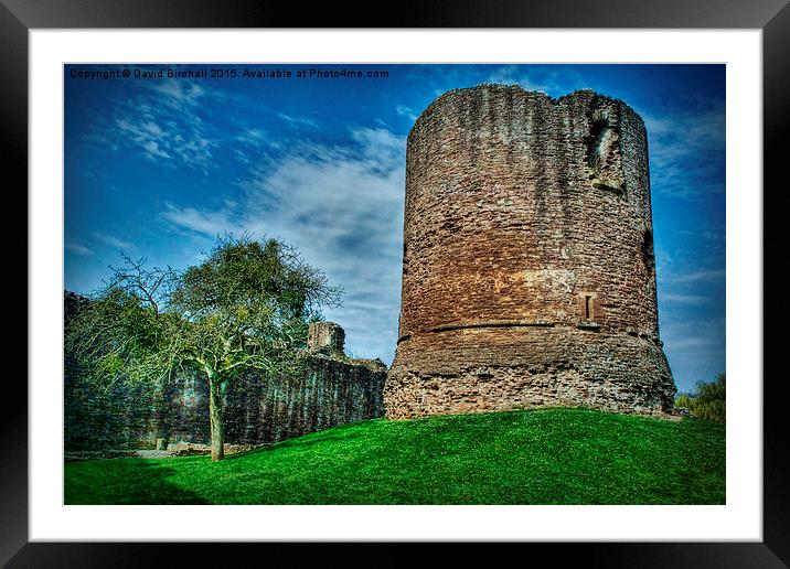 Skenfrith Castle Great Tower  Framed Mounted Print by David Birchall