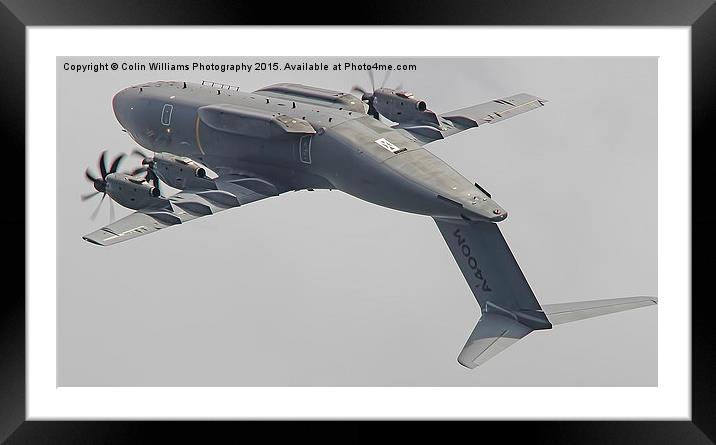  Airbus A400M Atlas Valedation Flight -  Framed Mounted Print by Colin Williams Photography