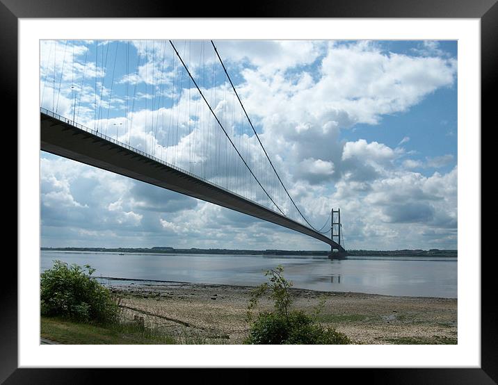 Humber Bridge, Hull, UK Framed Mounted Print by Sarah Couzens