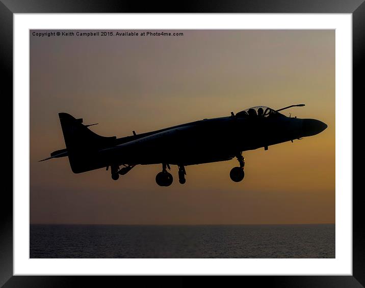 Sea Harrier ZH798 Framed Mounted Print by Keith Campbell