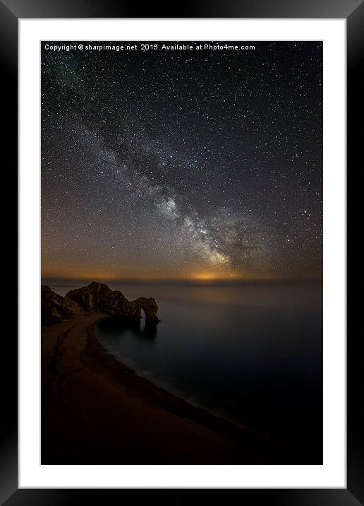  Milky Way over Durdle Door Framed Mounted Print by Sharpimage NET