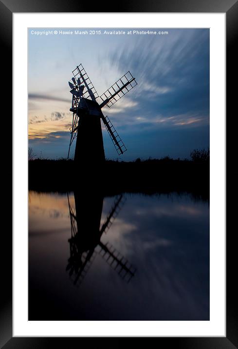  Reflective by the River. Framed Mounted Print by Howie Marsh