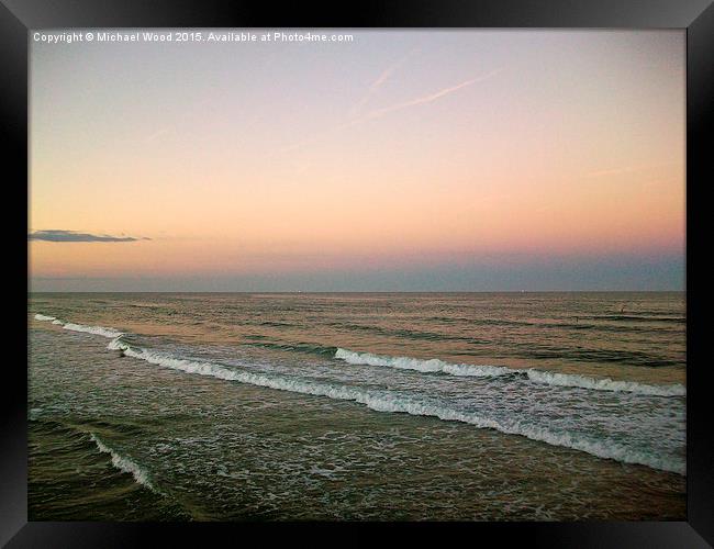 Daytona Beach Sunset Framed Print by Michael Wood