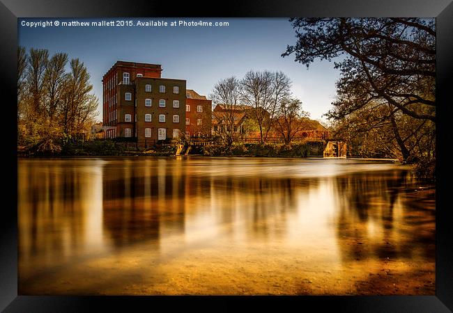  A moment in time at Dedham Mill Framed Print by matthew  mallett