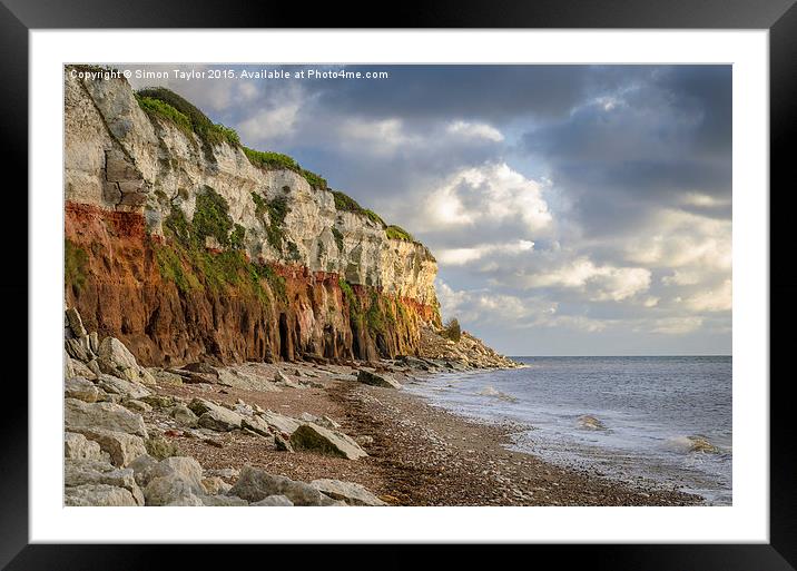  Hunstanton Cliffs  Framed Mounted Print by Simon Taylor