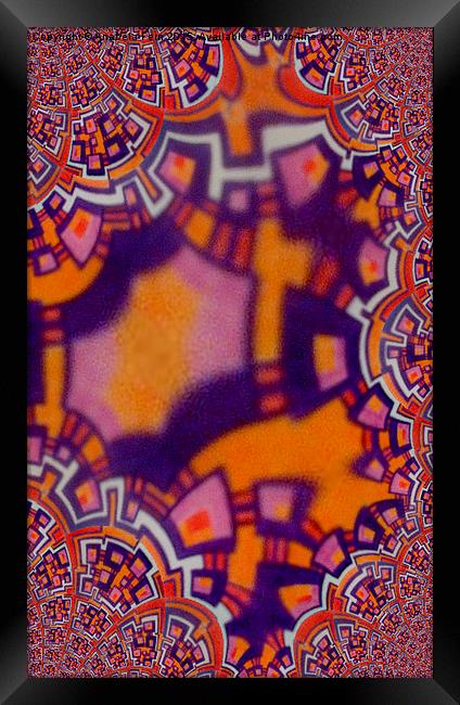 orange and purple squares abstract Framed Print by Anabela Fern