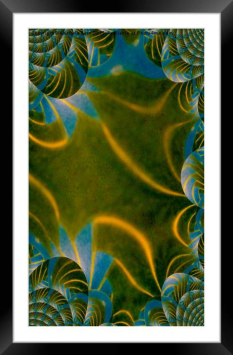  Abstract green, blue and yellow Framed Mounted Print by Anabela Fern