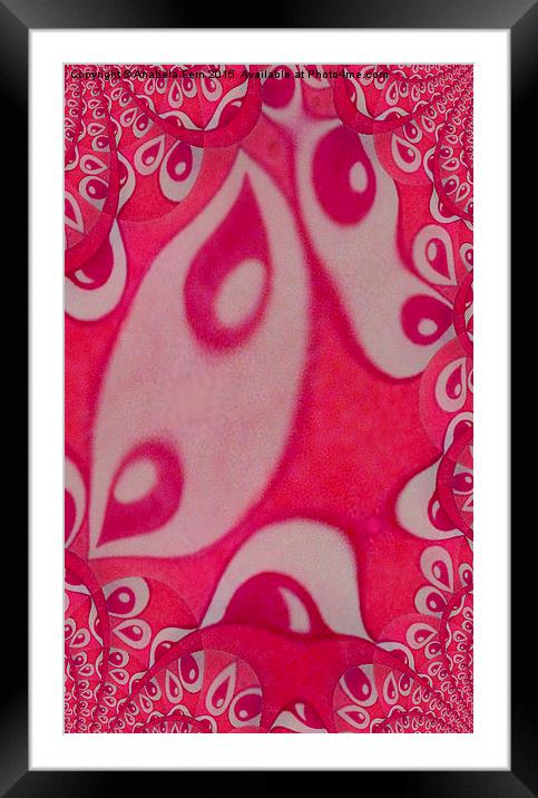  candy pink abstract Framed Mounted Print by Anabela Fern
