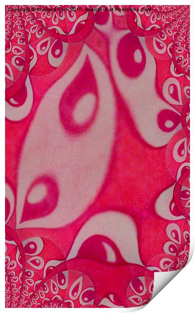  candy pink abstract Print by Anabela Fern