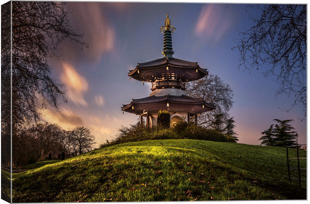 The Peace Pagoda Canvas Print by LensLight Traveler