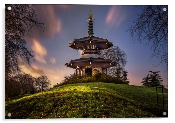 The Peace Pagoda Acrylic by LensLight Traveler