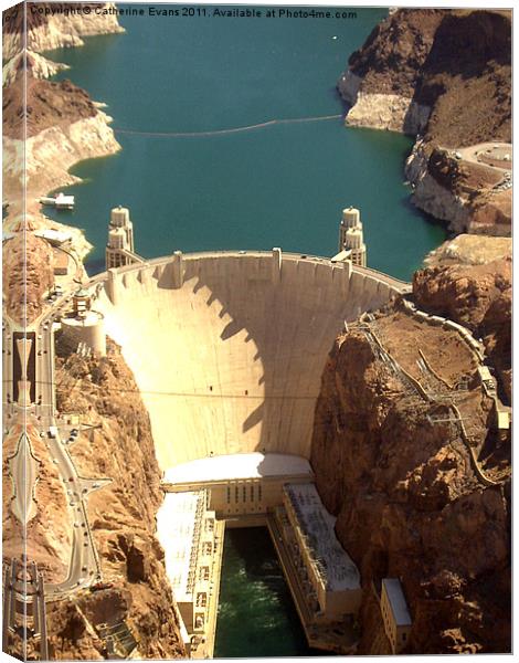 Hoover Dam - Dammed Amazing Canvas Print by Catherine Fowler