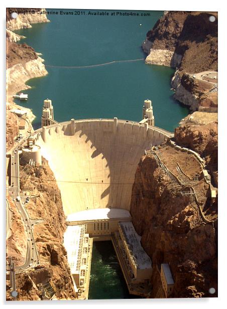 Hoover Dam - Dammed Amazing Acrylic by Catherine Fowler
