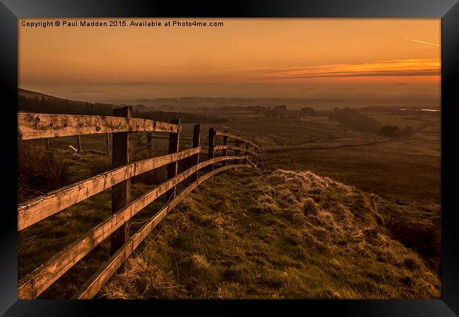 Rivington Pike at sunset Framed Print by Paul Madden
