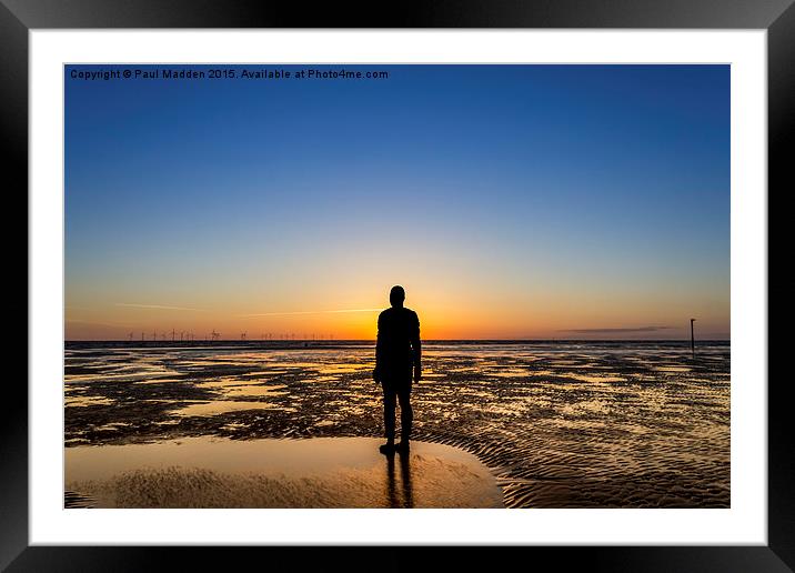 Sunset from the beach Framed Mounted Print by Paul Madden