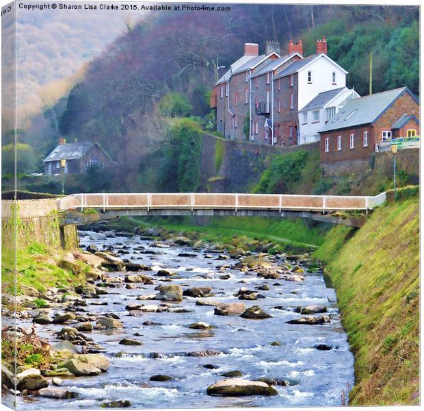  A portrait of Lynmouth Canvas Print by Sharon Lisa Clarke