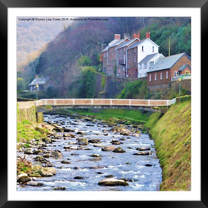  A portrait of Lynmouth Framed Mounted Print by Sharon Lisa Clarke