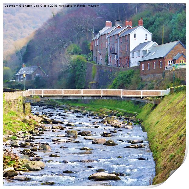  A portrait of Lynmouth Print by Sharon Lisa Clarke