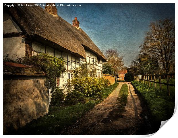 Cottages in Blewbury Print by Ian Lewis