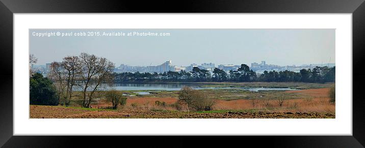  Across the bay. Framed Mounted Print by paul cobb