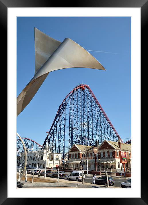  Blackpool's Pleasure Beach and the Big One. Framed Mounted Print by Gary Kenyon