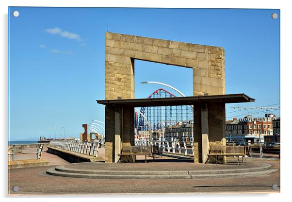  South Shore Blackpool Acrylic by Gary Kenyon