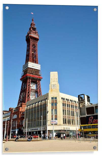  Blackpool Tower Acrylic by Gary Kenyon