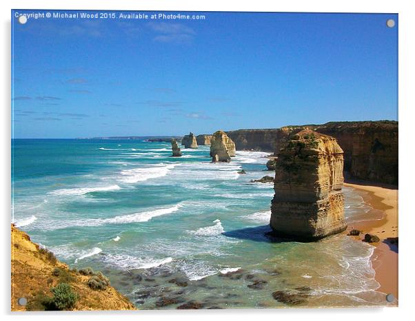  The 12 Apostles Acrylic by Michael Wood