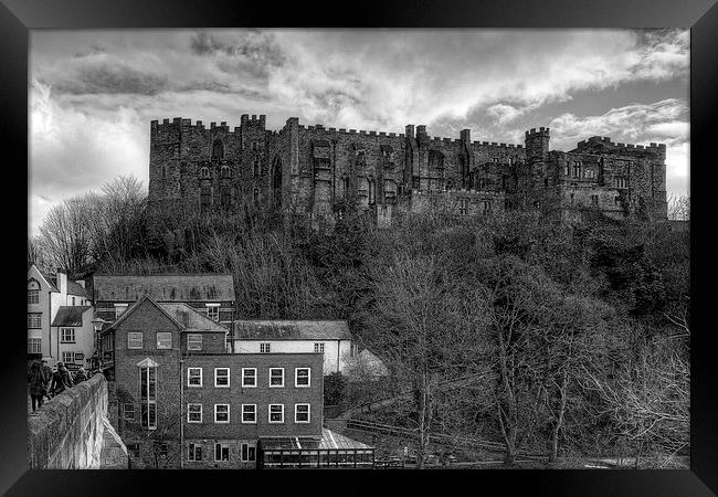 Durham Castle B&W Framed Print by Tom Gomez