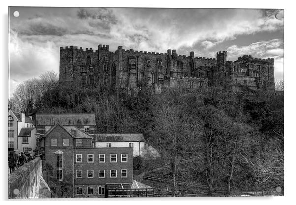 Durham Castle B&W Acrylic by Tom Gomez